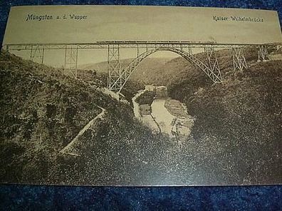 2882/ Postkarte-Müngsten a.d. Wupper-Kaiser Wilhelmbrücke