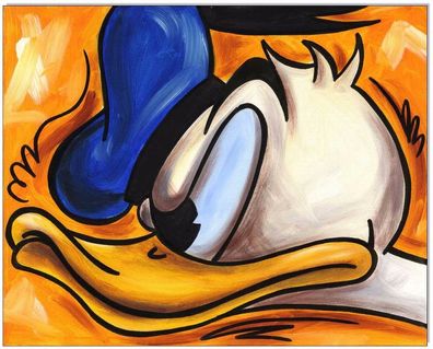 Klausewitz: Original Acryl auf Leinwand: Donald Duck in Rage / 40x50 cm