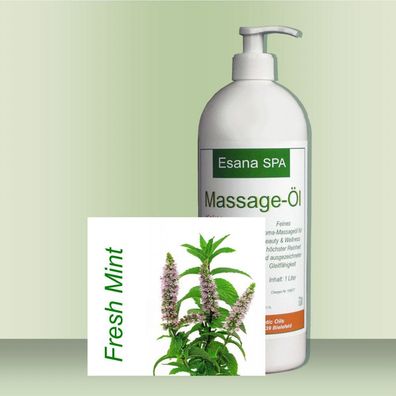 Esana SPA Aroma Massageöl "Fresh Mint" + Dosierpumpe