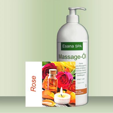 Esana SPA Aroma Massageöl "Rose" + Dosierpumpe