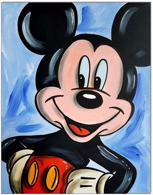 Klausewitz: Original Acryl auf Leinwand: Mickey Mouse / 40x50 cm