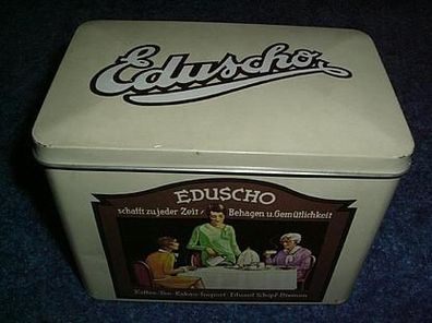 schöne alte Blechdose mit Werbung-Eduscho15x10x 11,5cm