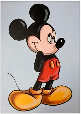 Klausewitz: Original Acryl auf Leinwand: Mickey Mouse / 50x70 cm