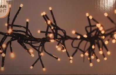 LED Cluster Lichterkette warmweiß 1152er 6,9m Kabel grün außen HI 76608 xmas