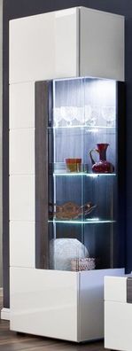 Vitrine Highboard Hochglanz Weiss Und Grau Sardegna Wohn Esszimmer Schrank Tokyo Kaufen Bei Hood De