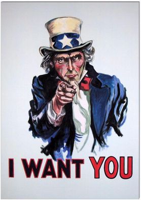 Klausewitz: Original Acryl auf Leinwand: Uncle Sam I want you! / 70x100 cm