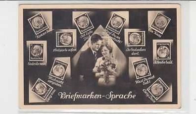 12728 Ak Briefmarken Sprache um 1940