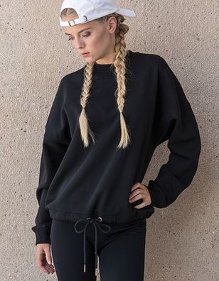 Damen Oversize Sweatshirt Ladies Crewneck Build Your Brand Streetwear Kapuzenpullover