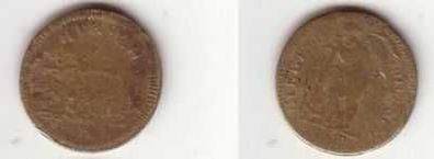 kleine alte Messing Münze Jetton um 1800