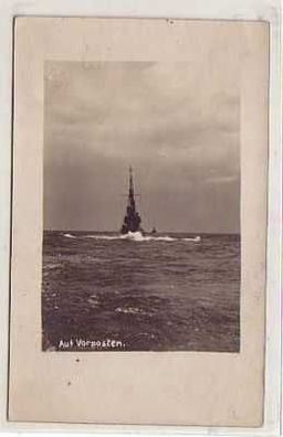 34980 Foto Ak deutsches Kriegsschiff auf Vorposten 1918