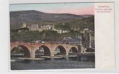 24690 Präge Ak Heidelberg alte Neckarbrücke um 1900