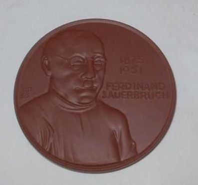 Porzellan Medaille Meißen Ferdinand Sauerbruch 1875-51