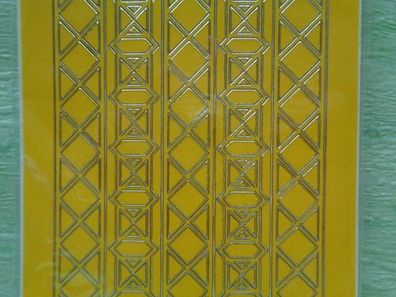 Stickerbogen farbige bunte Bordüren gold silber abgesetzt geometrische Formen
