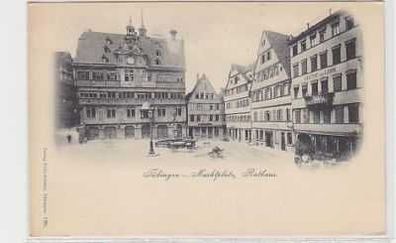 21383 Ak Tübingen Markt mit Gasthof zum Lamm um 1900