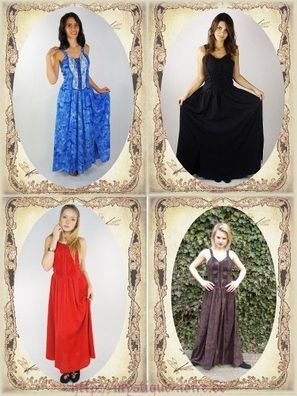 Mieder-Kleid Bethany Gewand Stickerei 36 38 40 42 Mittelalter antikgrün Nepal