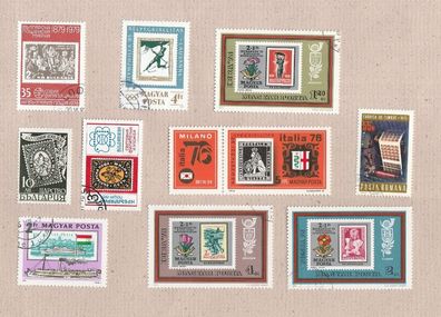 kl. Lot - Briefmarken auf Briefmarken - gestempelt