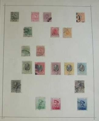 23 Briefmarken alte Sammlung Serbien um 1900
