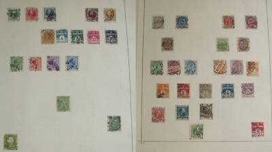 38 Briefmarken alte Sammlung Dänemark um 1900