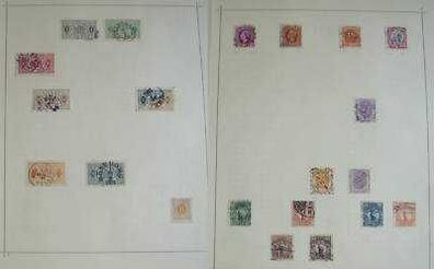 37 Briefmarken alte Sammlung Schweden um 1900