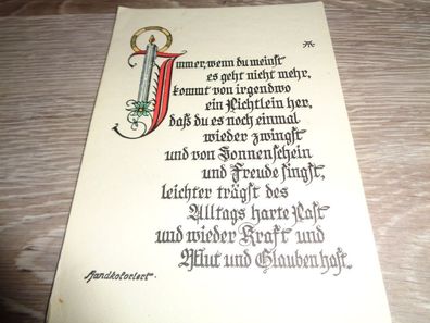 5639 Postkarte / Spruchkarte 1955 / AZET handkoloriert