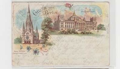 37987 Ak Lithographie Gruss aus Berlin 1897