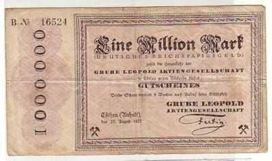 1 Million Mark Banknote Grube Leopold Cöthen Anhalt