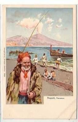 38003 Ak Lithographie Napoli Neapel Pescatore um 1910