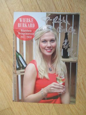 Mittelrhein Weinprinzessin 2017/2018 Wiebke Burkard - handsigniertes Autogramm!!!