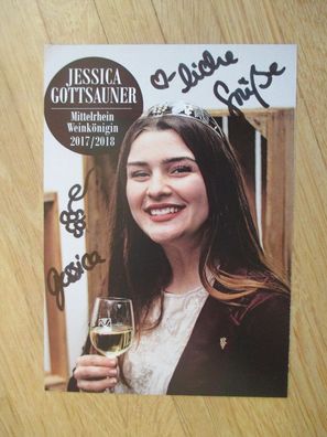 Mittelrhein Weinkönigin 2017/2018 Jessica Gottsauner - handsigniertes Autogramm!!!