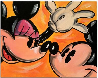 Klausewitz: Original Acryl auf Leinwand: Mickey & Minnie / 40x50 cm