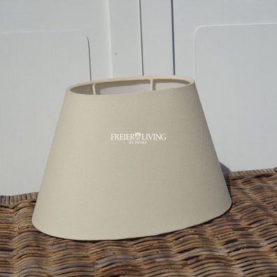 Lampenschirm oval konisch beige crem für Tischleuchten Wandleuchten Stehleuchten
