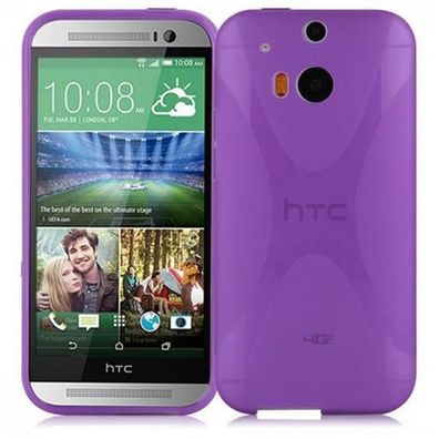 Cadorabo Hülle für HTC ONE M8 (2. Gen.) - Hülle in Flieder Violett - ...