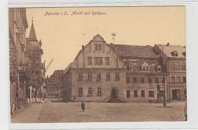 39029 Ak Pulsnitz Markt mit Rathaus um 1910