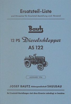 Ersatzteilliste Bautz AS 122 (Handbuch)