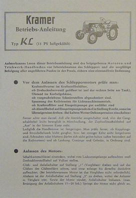 Betriebsanleitung Kramer KL 11