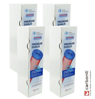 4x Carbonit Premium Dualis Filterpatrone 0,45 µm - mit Kalkschutz * Sparpreis*