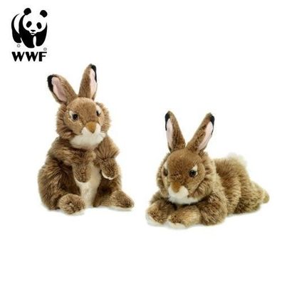 WWF Plüschtier Hase (19cm) Kuscheltier 2 Varianten sitzend liegend Lebensecht