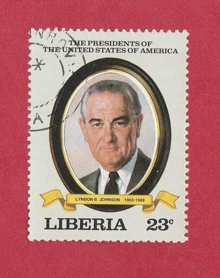 Liberia - Motiv Lyndon B. Johnson (Ex-Präsident der USA) o