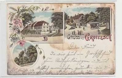 37210 Ak Lithographie Gruß aus Groitzsch 1901