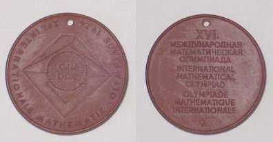 DDR Medaille Porzellan Meißen Mathematik Olympiade 1974