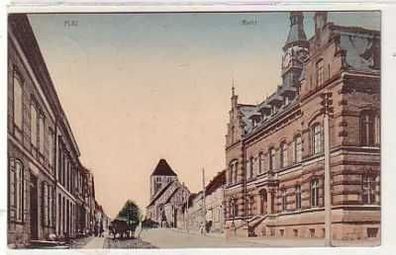 39498 Ak Plau Markt und Straßenansicht 1907