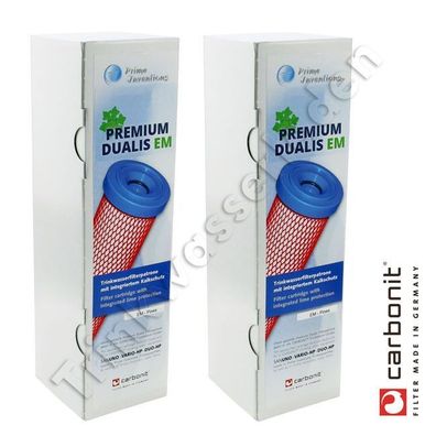 2 x Carbonit Premium Dualis EM Wasserfilter passend für u.a. Sanuno, Vario