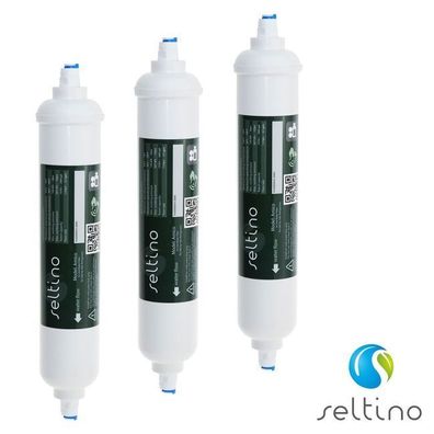 3x Seltino AMICO Wasserfilter Kühlschrankfilter extern 1/4" (UV-Steril verpackt)