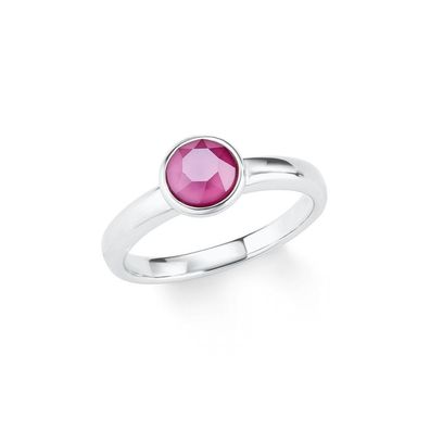 s. Oliver Jewel Damen Ring Silber Kristall pink 202088