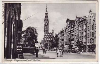 38505 Ak Danzig Langermarkt mit Rathaus 1941