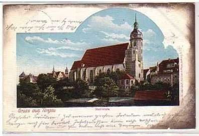 40431 Ak Gruss aus Torgau Stadtkirche 1901