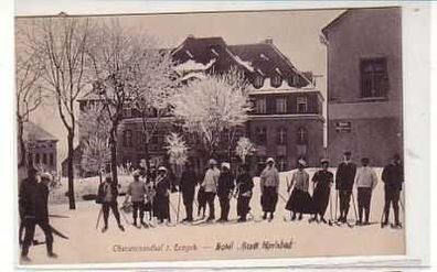 38684 Ak Oberwiesenthal Hotel "Stadt Karlsbad" 1924