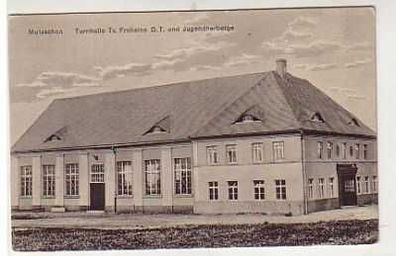 39931 Ak Mutzschen Turnhalle und Jugendherberge um 1910