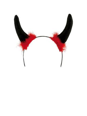 Mottoland 4465567 - Teufel Haarreif, Lucifer Hörner schwarz rot, Halloween
