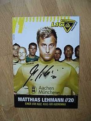 Alemannia Aachen Saison 06/07 Matthias Lehmann Autogram